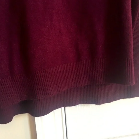 French Connection Oversized Cowl Neck Long Wine Sweater, S - Picture 5 of 8